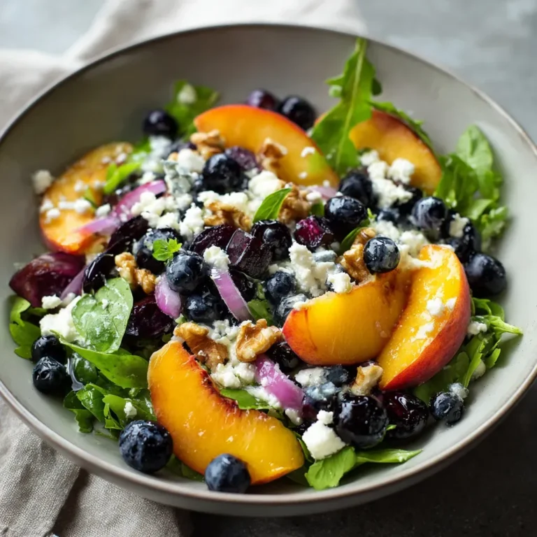 Blueberry Peach Salad with Feta: Refreshing Summer Recipe