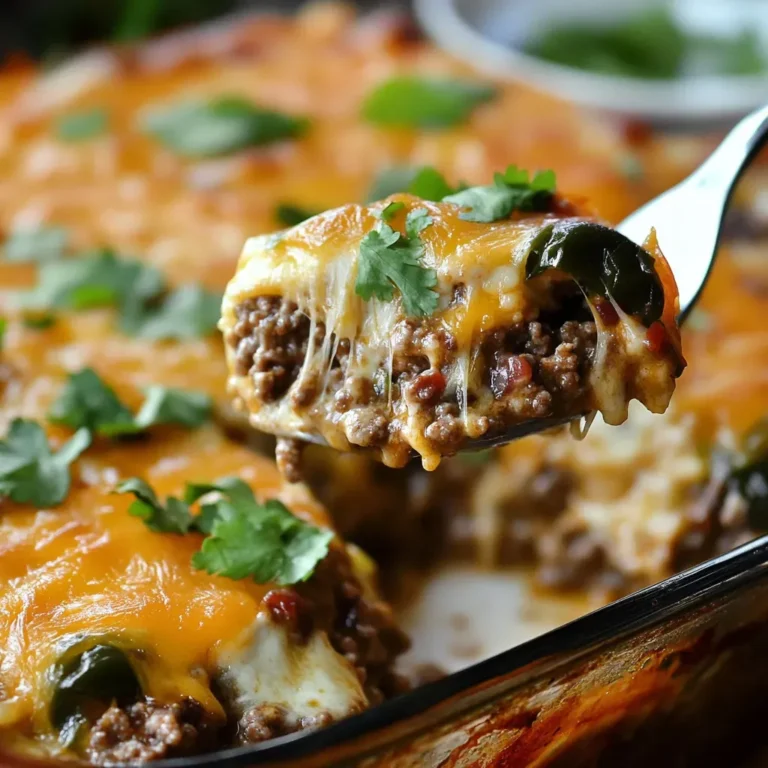 Cheesy Beef Poblano Casserole: Easy Family Dinner Recipe