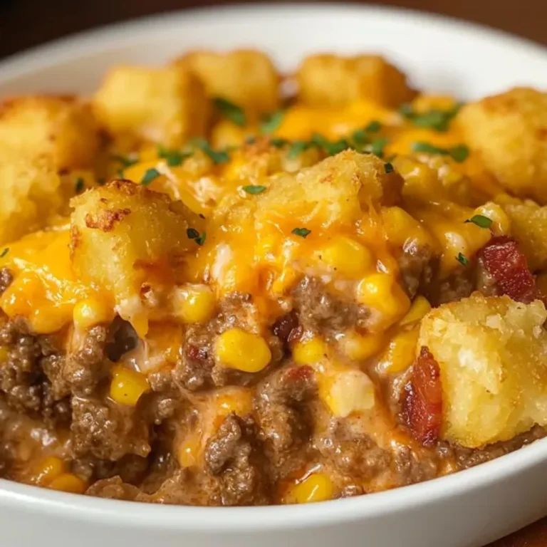 Cheesy Beef Tater Tot Casserole