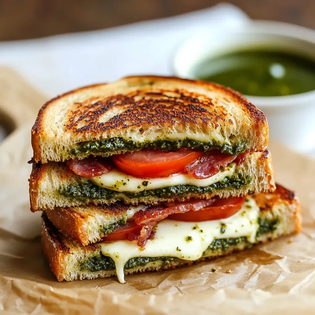 Cheesy Pesto Grilled Cheese Recipe