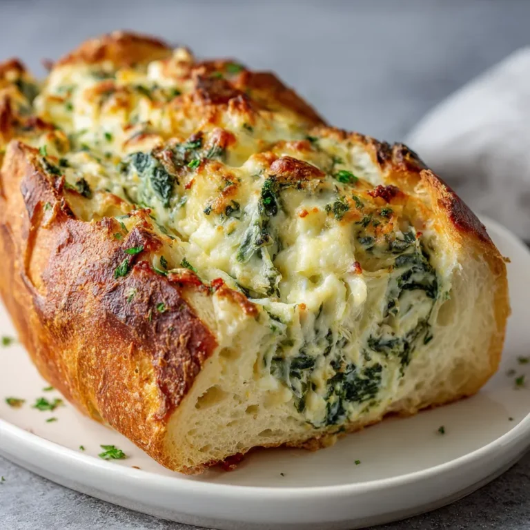 Cheesy Spinach Artichoke Stuffed Bread Recipe