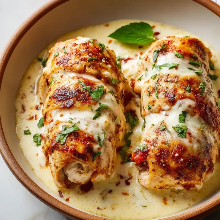 Cheesy Spinach-Stuffed Chicken Rollatini