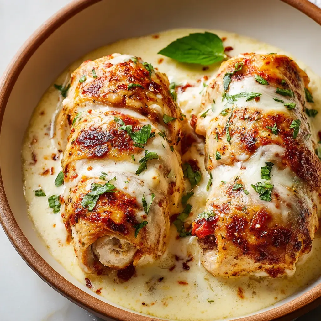 Cheesy Spinach-Stuffed Chicken Rollatini