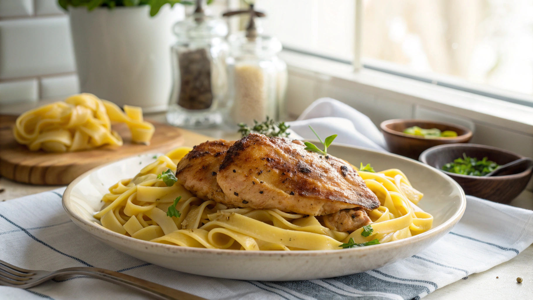 Chicken with Buttered Noodles