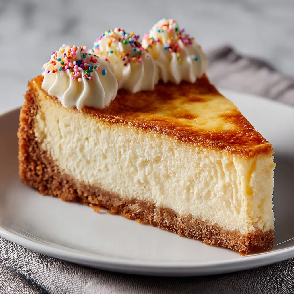 Colorful Birthday Cheesecake with Rainbow Sprinkles