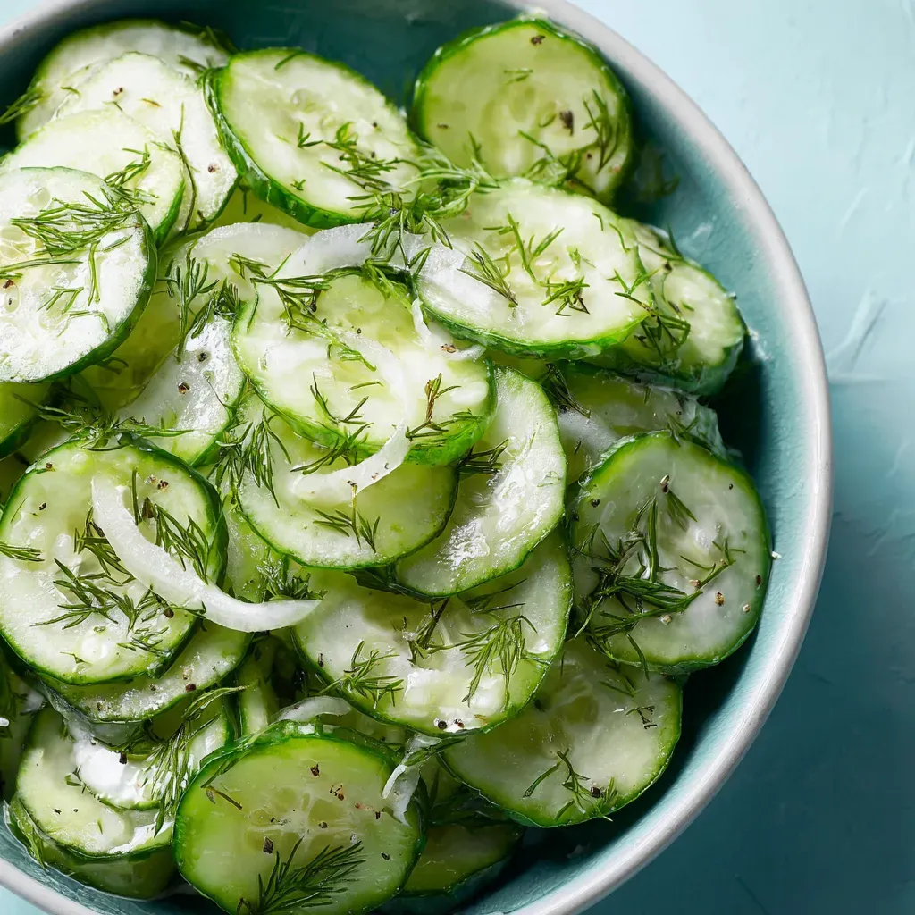 Creamy Cucumber Dill Salad with Yogurt Dressing