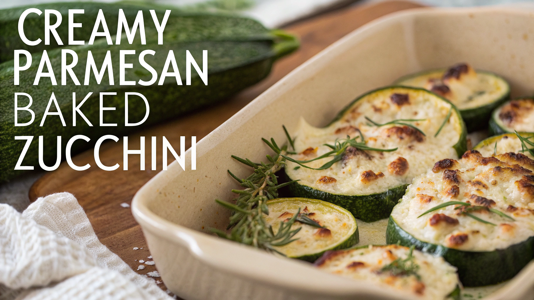 Creamy Parmesan Baked Zucchini