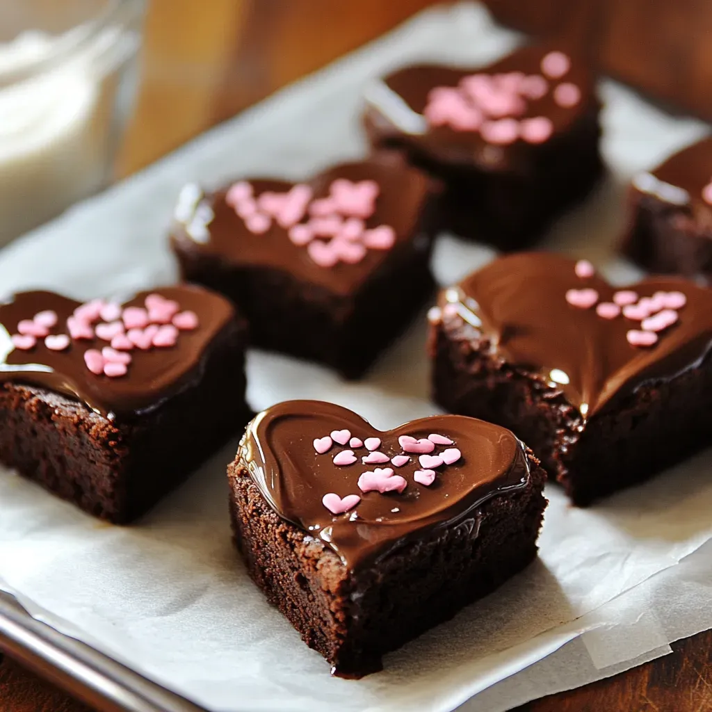 Decadent Chocolate Heart Brownies Recipe