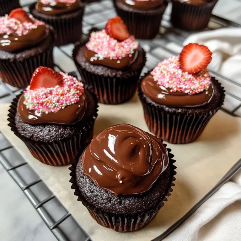 Decadent Chocolate Strawberry Cupcakes Recipe