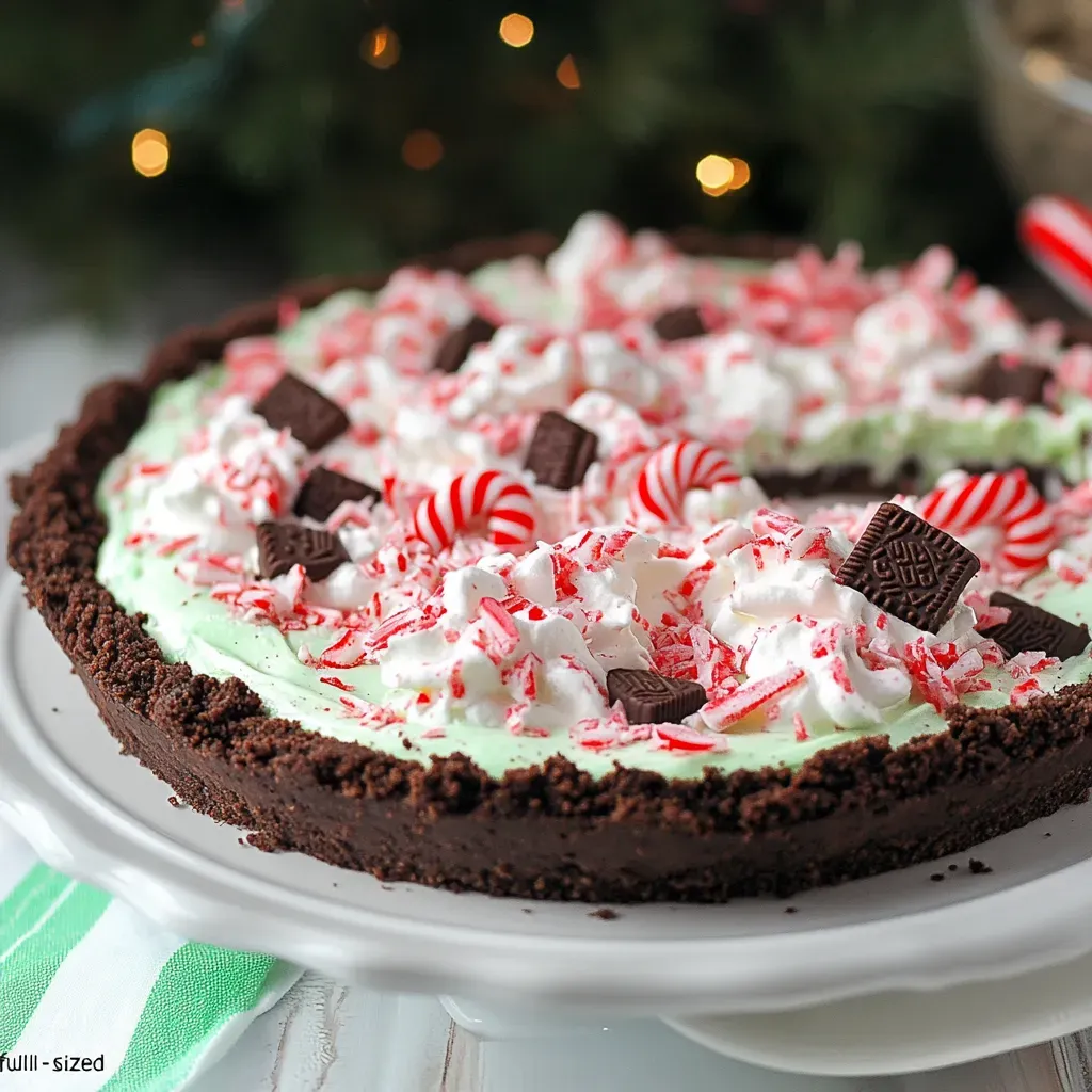 Decadent No-Bake Mint Chocolate Pie