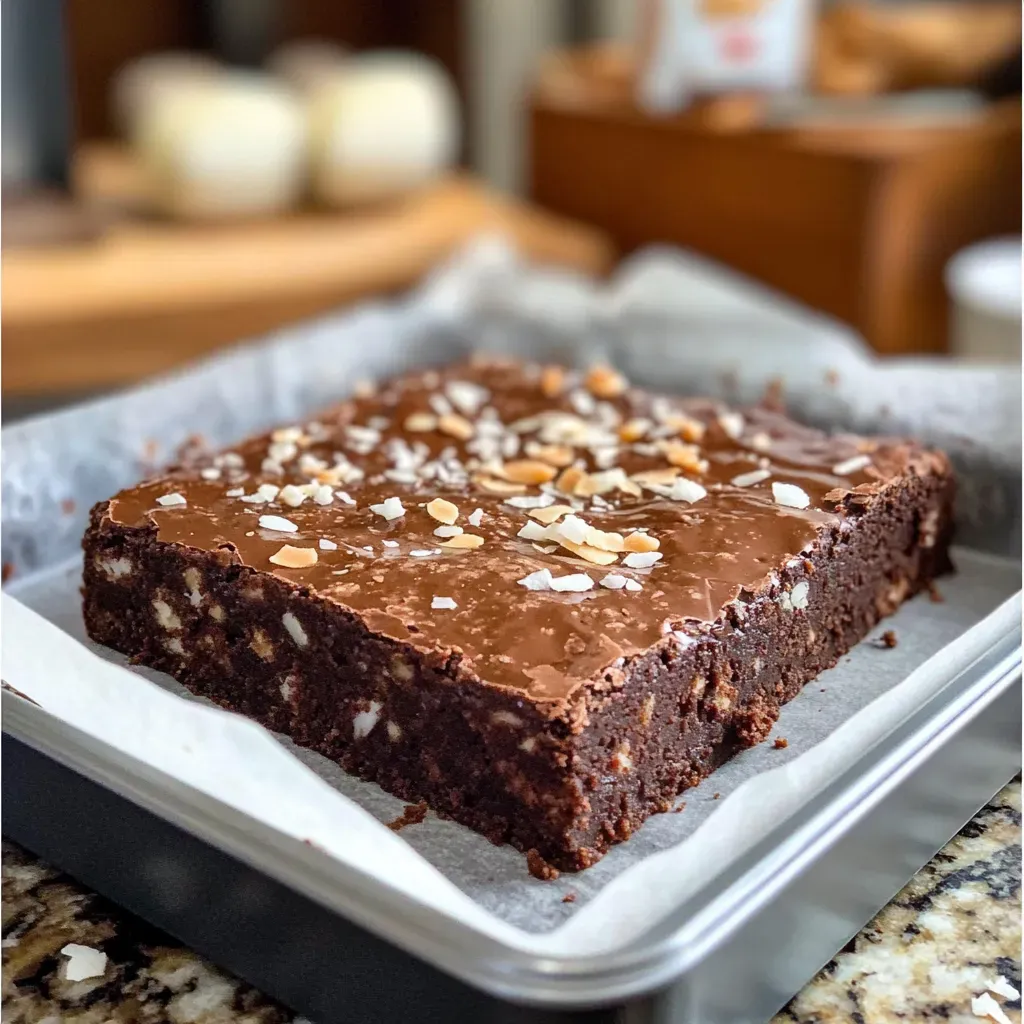 Decadent Nutella Coconut Dark Brownies Recipe