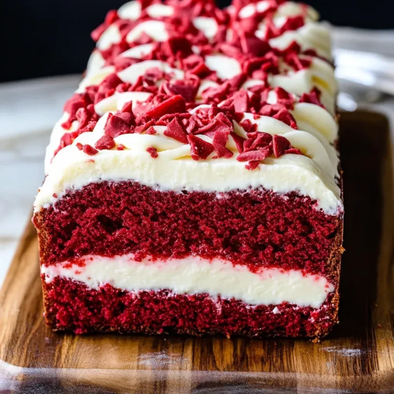 Decadent Red Velvet Cheesecake Loaf