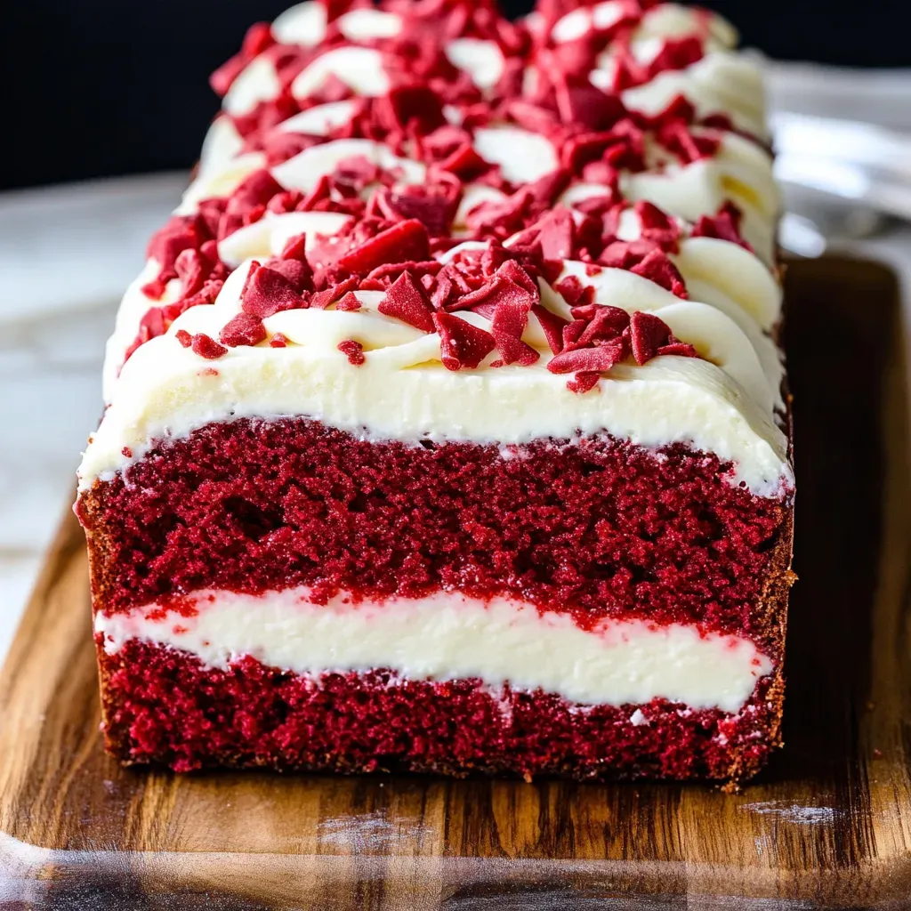 Decadent Red Velvet Cheesecake Loaf