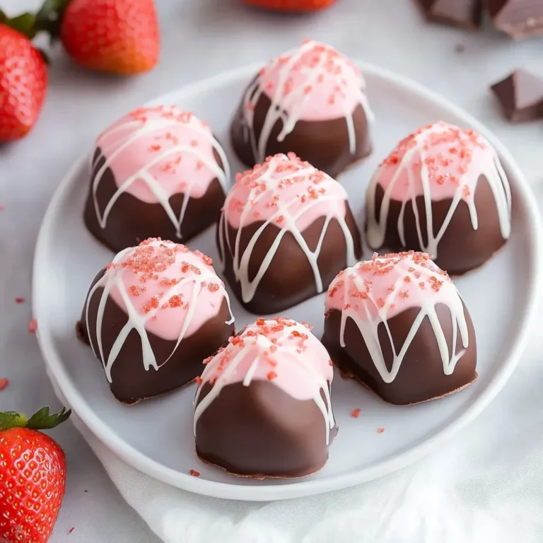 Decadent Strawberry-Filled Chocolate Truffles