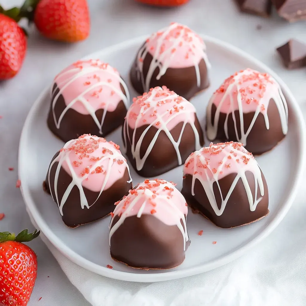 Decadent Strawberry-Filled Chocolate Truffles