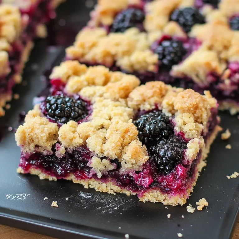 Delicious Blackberry Crumb Bars Recipe