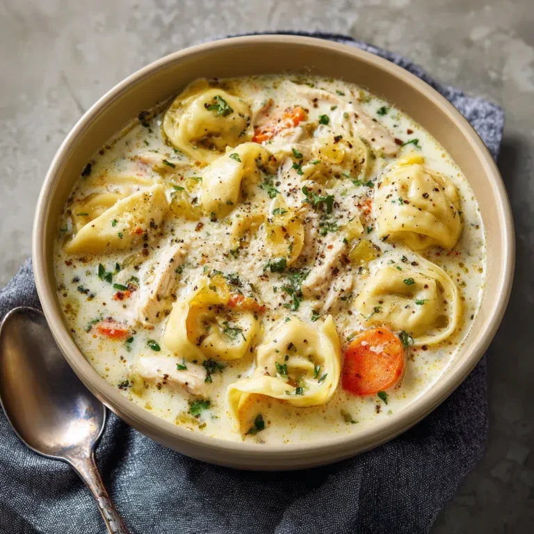 Delicious Creamy Chicken Tortellini Soup Recipe