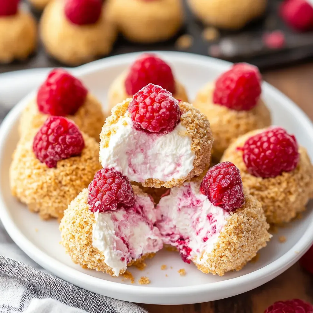 Delicious Frozen Raspberry Cheesecake Bites