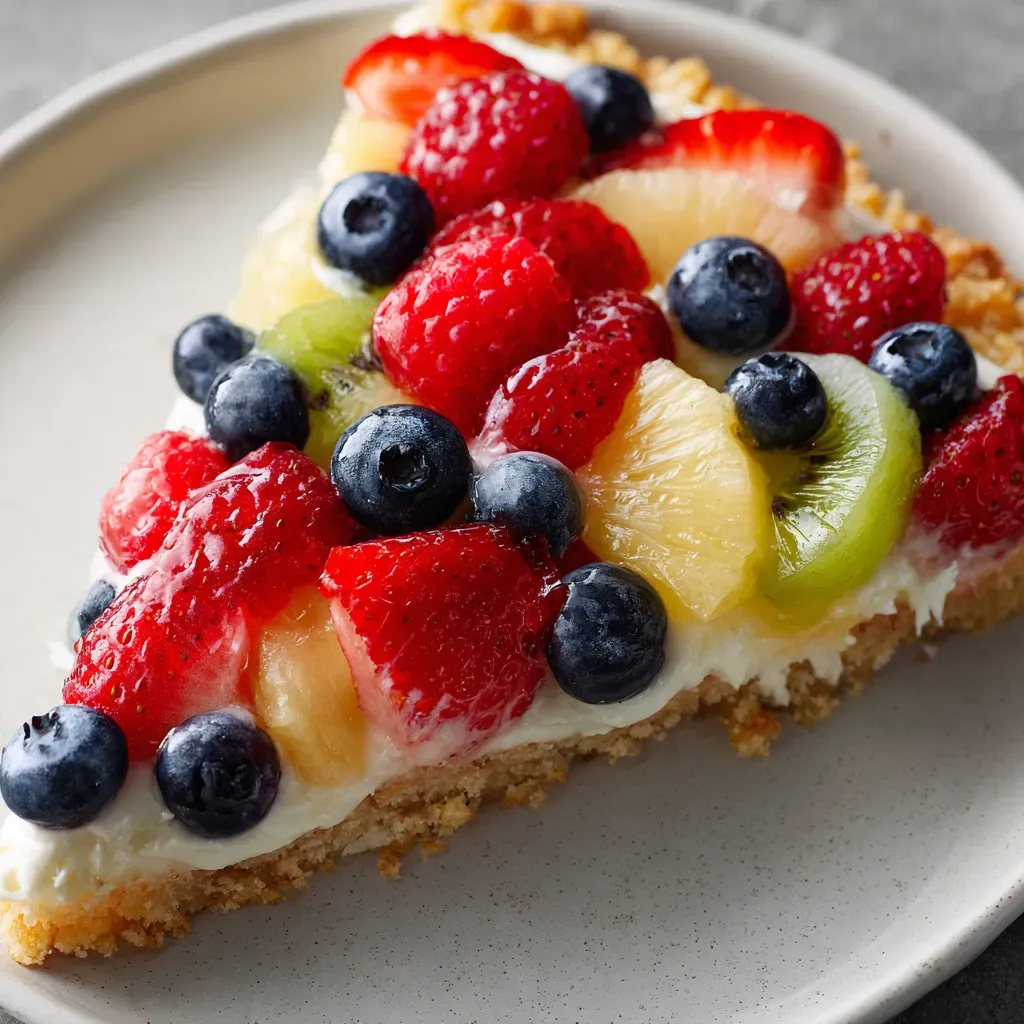 Delicious Fruit Pizza Recipe with Cookie Crust