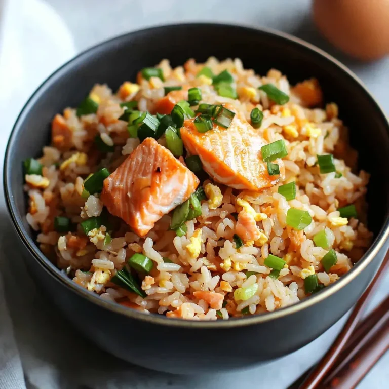Delicious Salmon Vegetable Rice Bowl