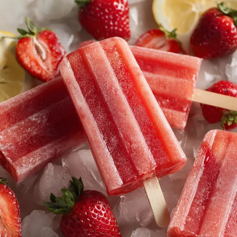 Delicious Strawberry Lemonade Popsicles Recipe