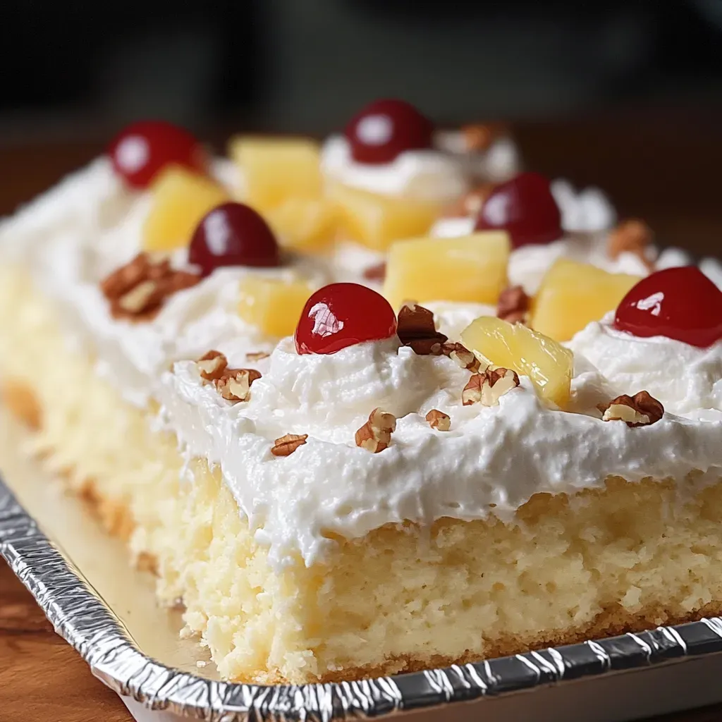 Delicious Tropical Pineapple Coconut Cake