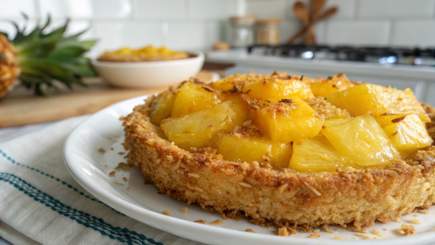 Fried Pineapple with Coconut Crust