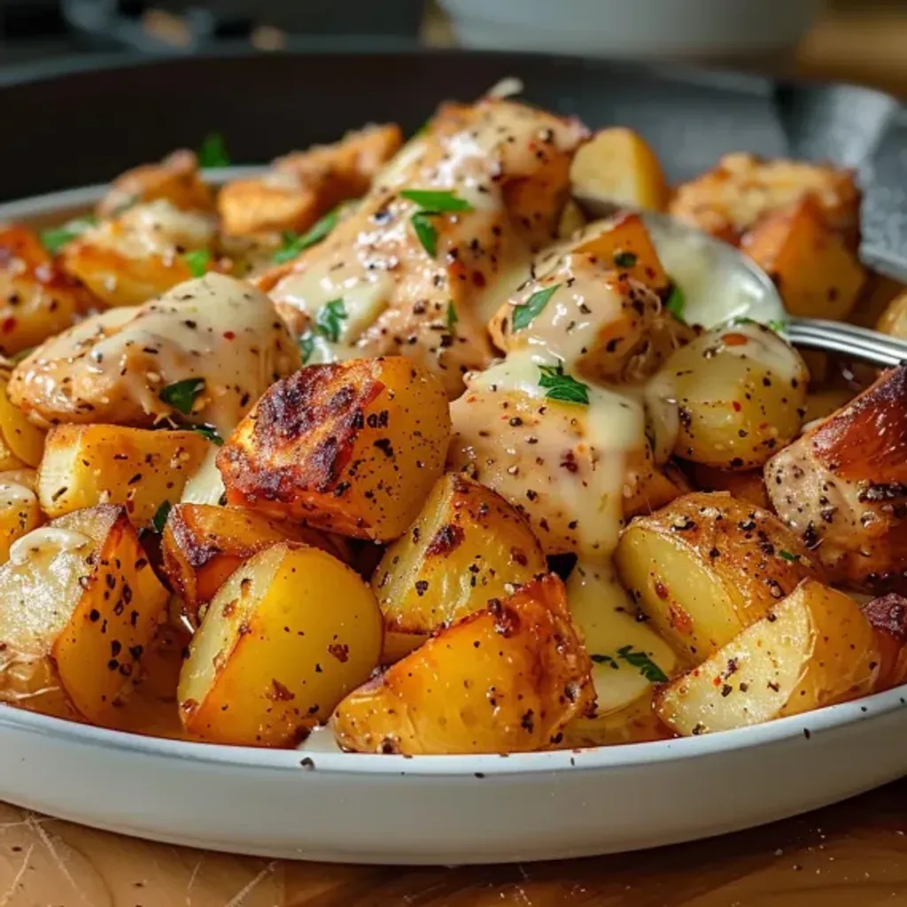 Garlic Parmesan Chicken and Potatoes Recipe