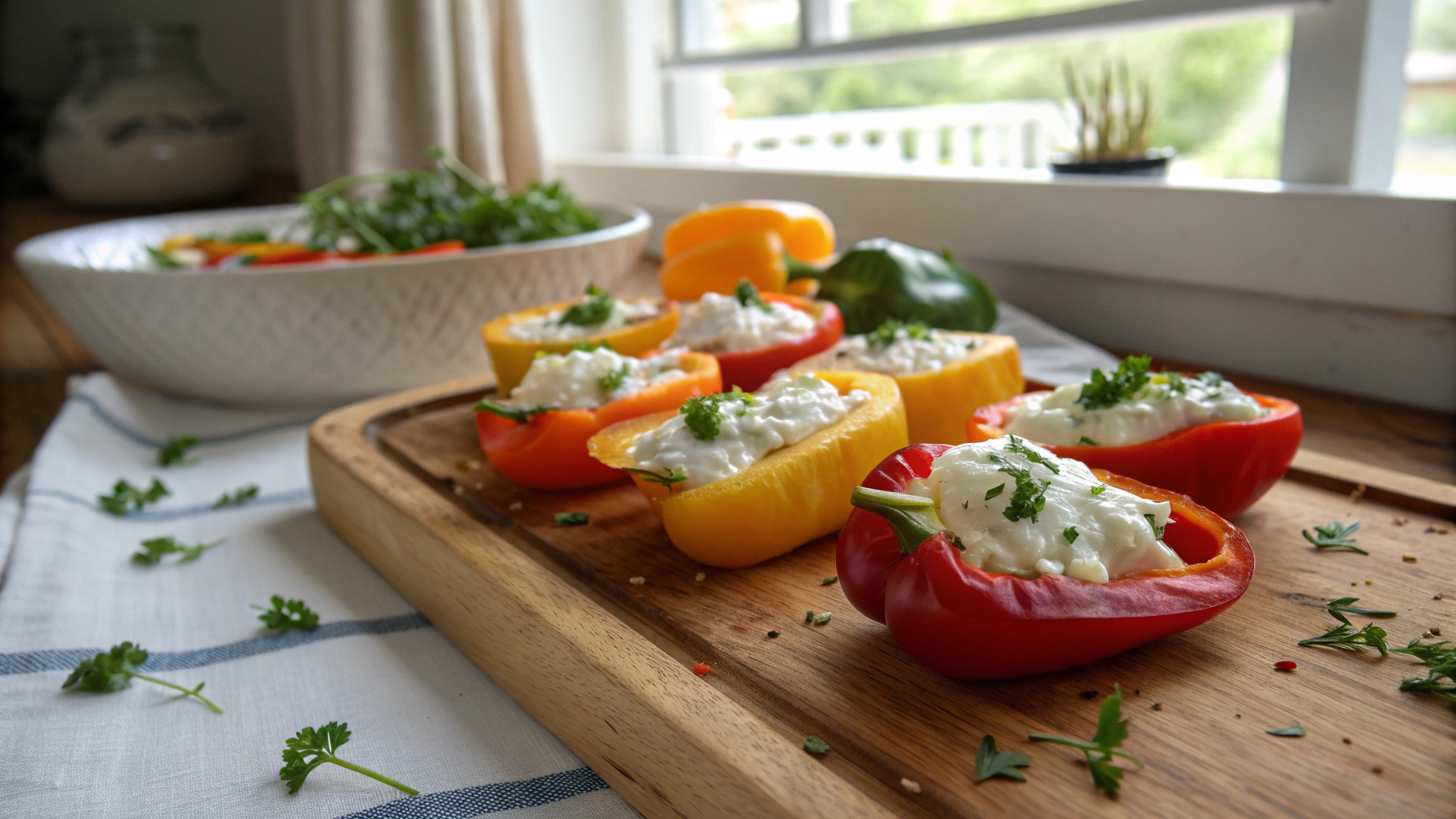 Goat Cheese Stuffed Mini Peppers