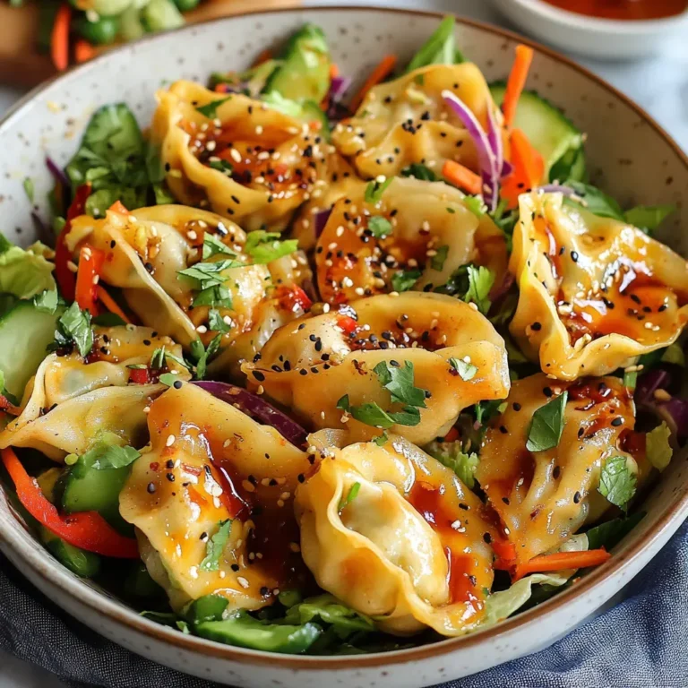 Heirloom Cucumber Basil Potsticker Salad Recipe