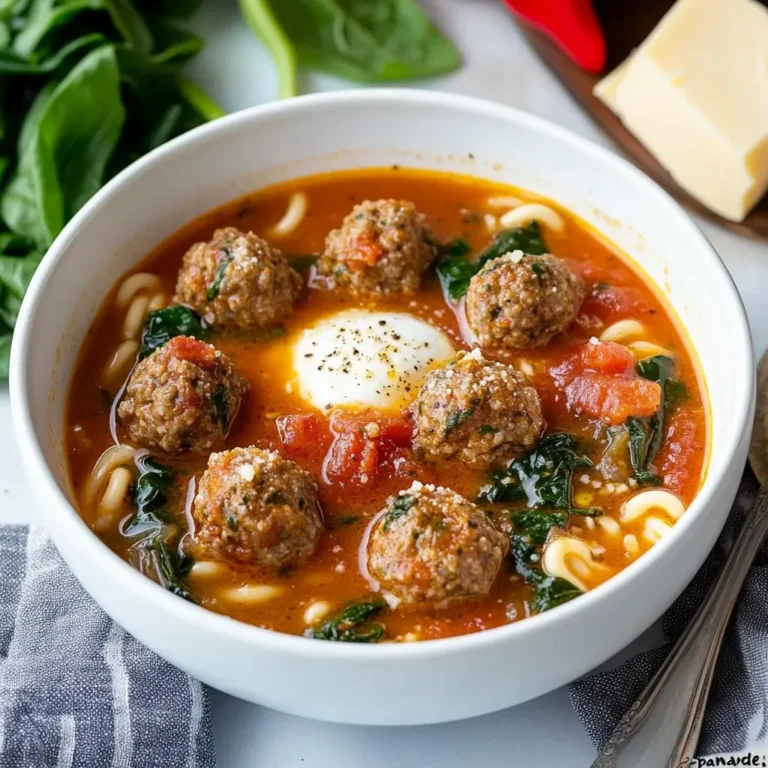 Homemade Italian Meatball Soup Recipe