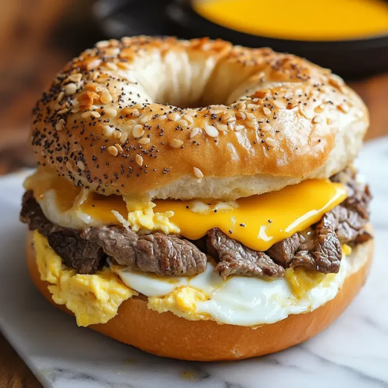 Homemade Steak and Egg Bagel Recipe