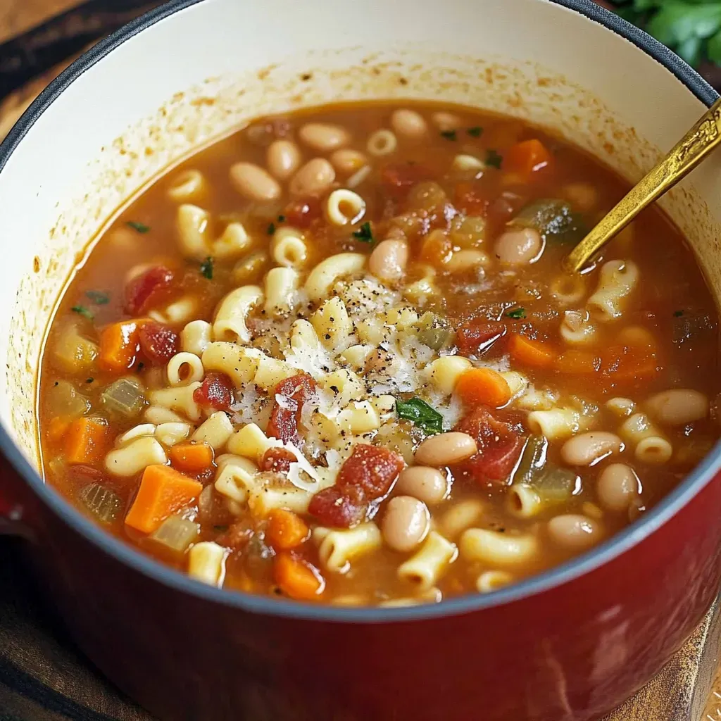 Savory Bean Pasta Soup Recipe