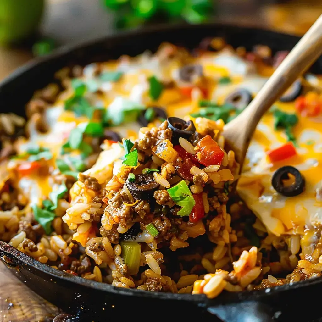 Savory Beef and Rice Skillet Recipe