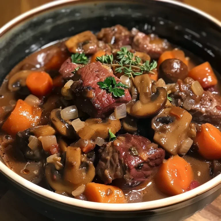 Savory Beef Bourguignon Recipe
