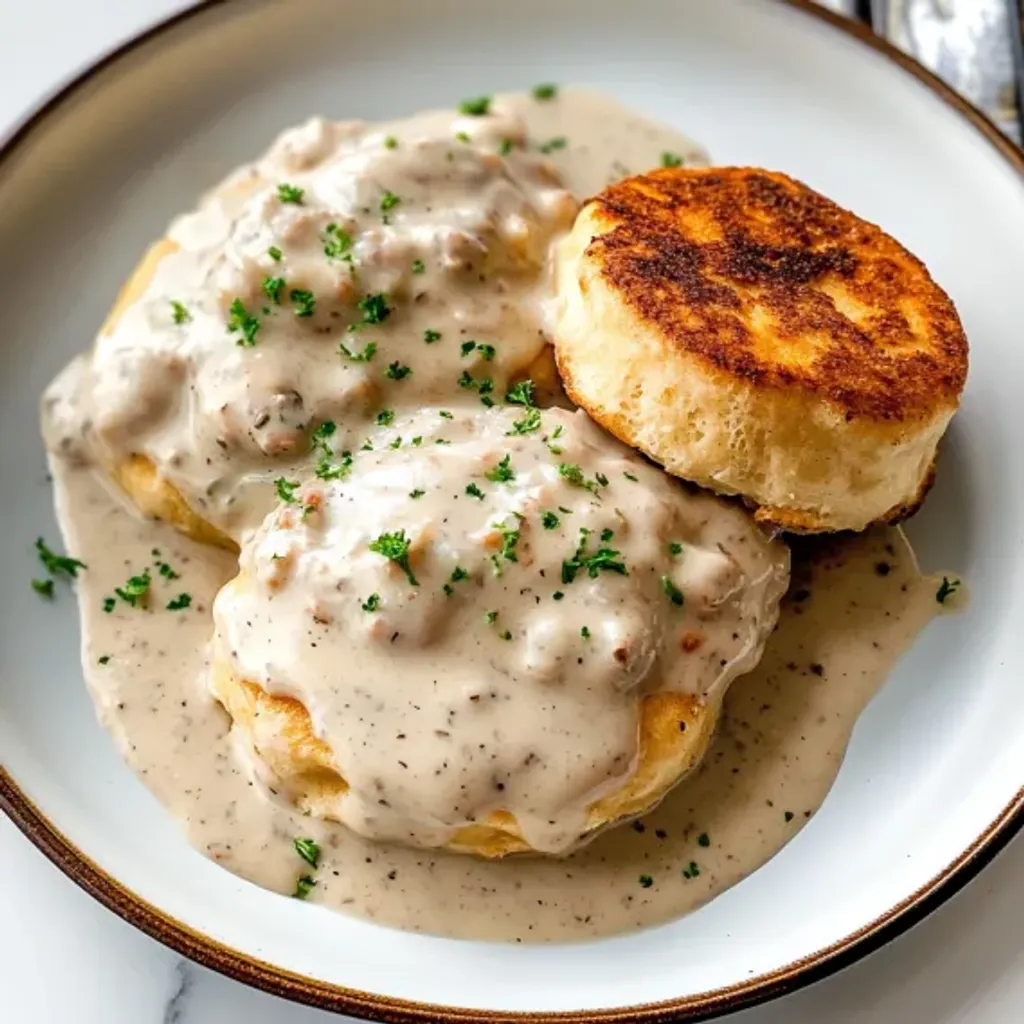 Savory Biscuits with Flavorful Gravy