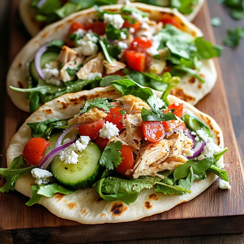 Savory Chicken Hummus Stuffed Naan Recipe