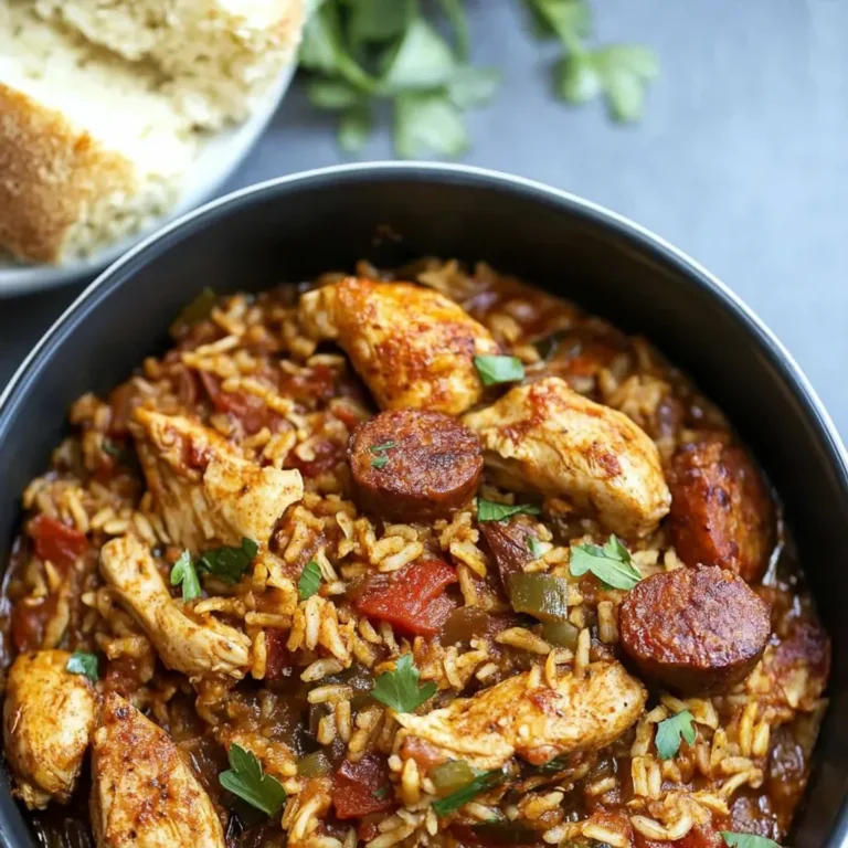 Savory Chicken Sausage Rice Casserole
