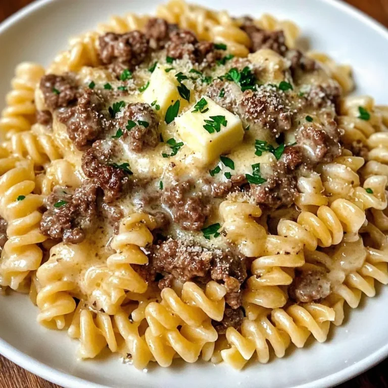 Savory Garlic Parmesan Beef Pasta Recipe