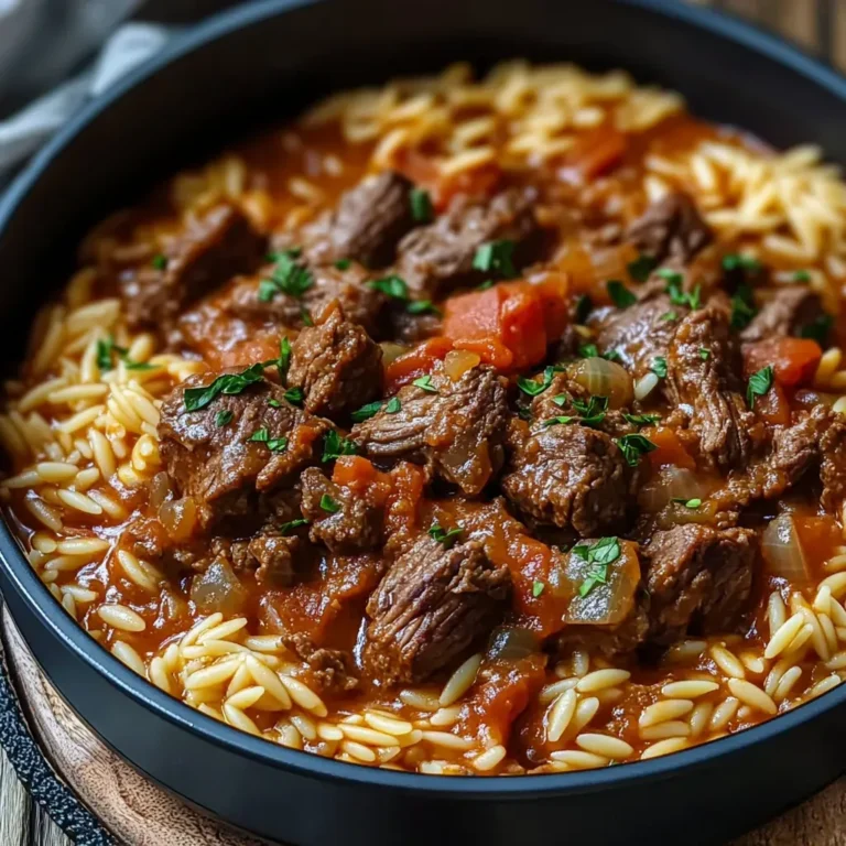 Savory Greek Beef Orzo Casserole