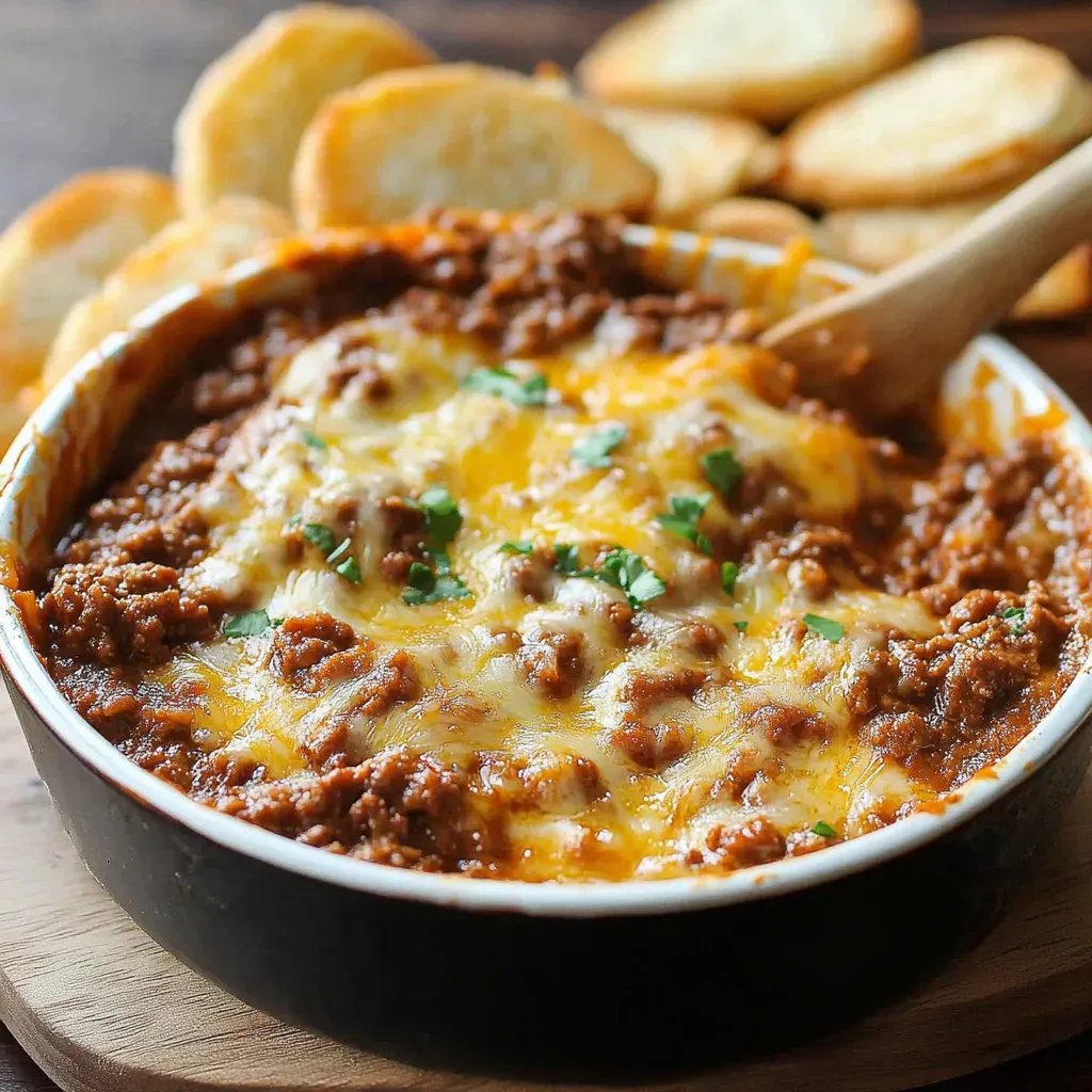 Savory Ground Beef and Bean Dip