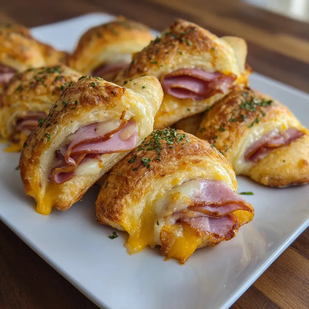 Savory Ham and Cheese Stuffed Crescent Rolls