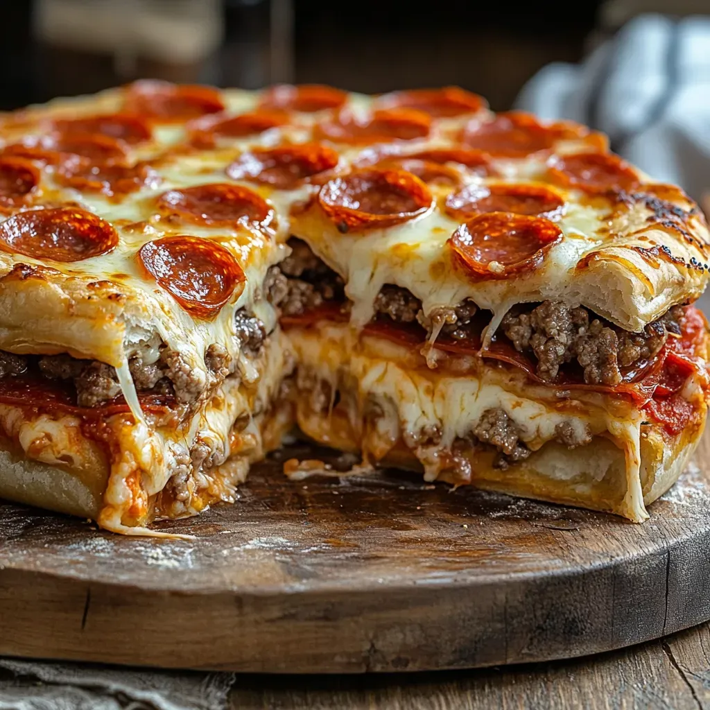 Savory Pizza Burger Pie Recipe