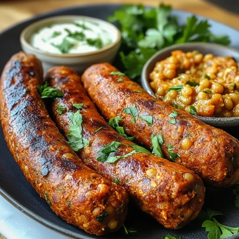 Savory Smoky Legume Sausages for Flavorful Plant-Based Delight