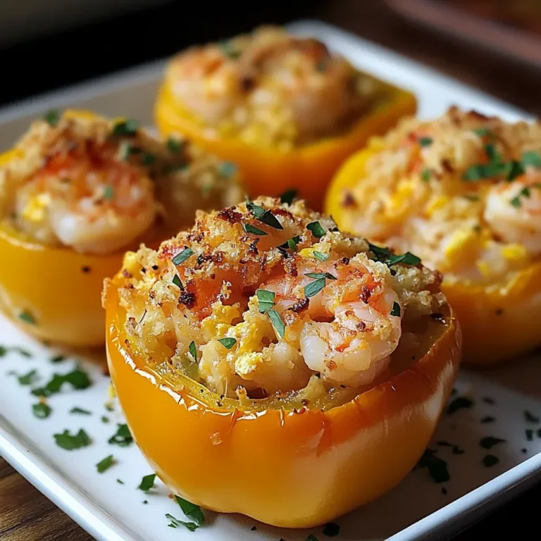Savory Stuffed Bell Peppers with Seafood