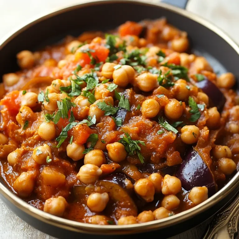 Spicy Chickpea Eggplant Stew Recipe: Delicious and Flavorful Vegan Dish
