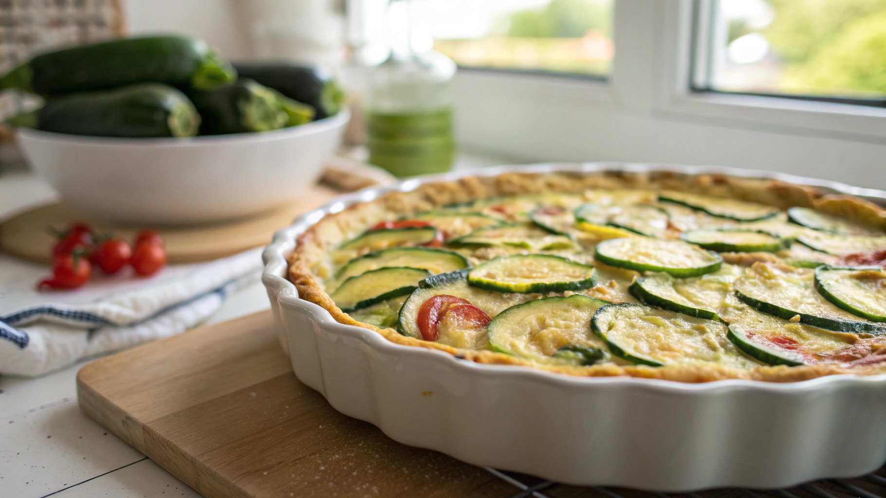 Summer Garden Crustless Zucchini Pie