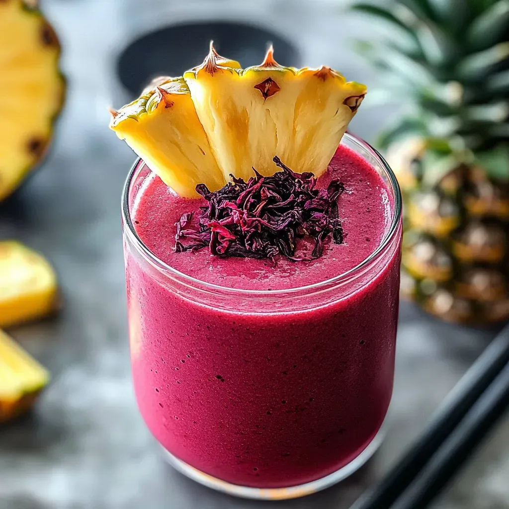 Vibrant Hibiscus Pineapple Smoothie: Refreshing and Nutritious Recipe