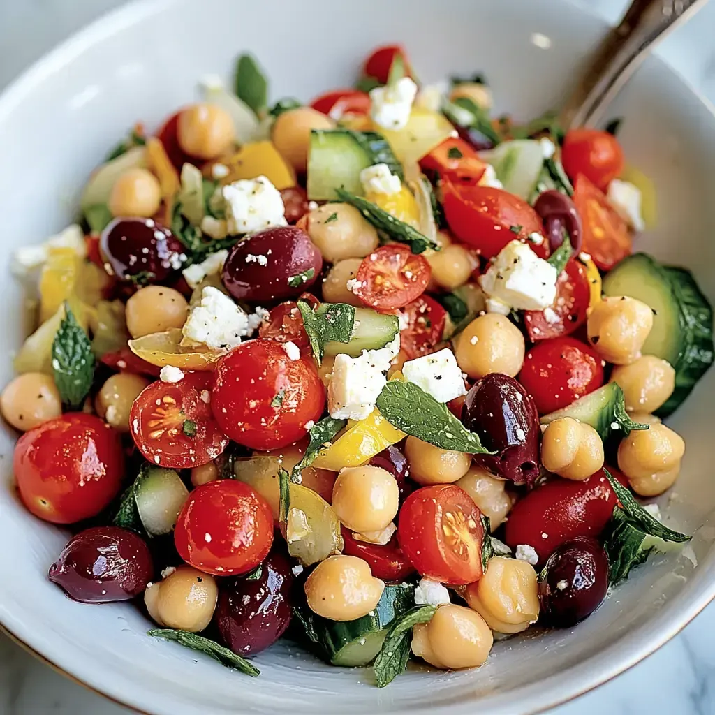 Zesty Mediterranean Chickpea Salad: Easy Recipe